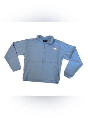 The North Face Women’s Steel Blue Double Knit 1/2 Zip Pullover Top 
 Size Medium